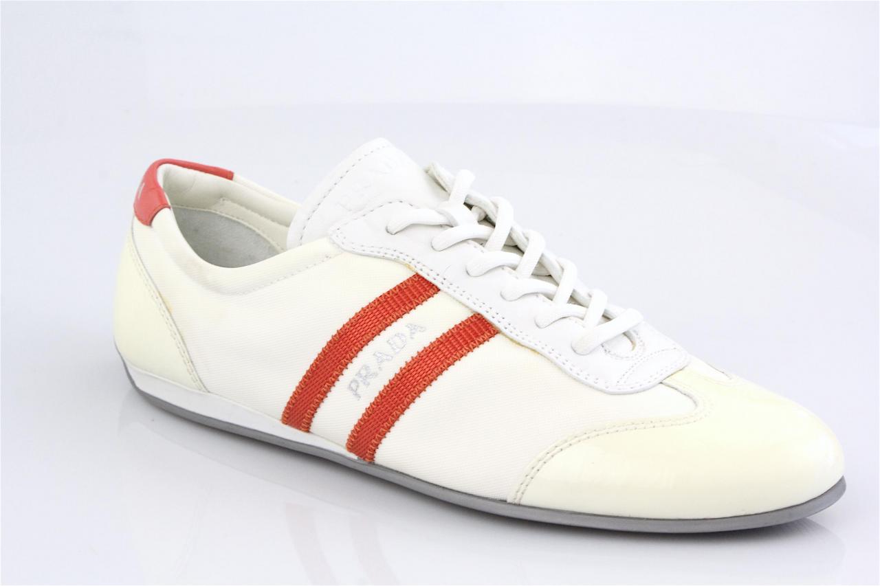 prada red stripe shoes